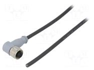Connector: M12; plug; female; PIN: 4; angled 90°; cables; 2m CONEC