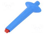 Clip-on probe; crocodile; blue; 9.2mm; L: 90.2mm STÄUBLI