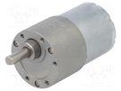 Motor: DC; with gearbox; 12VDC; 5.5A; Shaft: D spring; 100rpm POLOLU