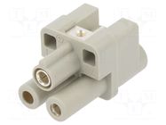 Connector: HDC; contact insert; female; 40A; 400V; Han Q; PIN: 3 HARTING