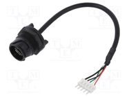 Cable; USB Buccaneer; USB B micro socket,4pin plug; IP68; PIN: 4 BULGIN