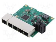 Switch Ethernet; unmanaged; Number of ports: 5; 5÷30VDC; RJ45; SW BRAINBOXES