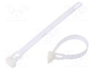 Cable tie; multi use; L: 125mm; W: 7.2mm; polyamide; 222N; natural FIX&FASTEN