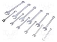 Wrenches set; combination spanner; chromium plated steel C.K