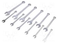 Wrench-set; combination spanner; chromium plated steel; 12pcs. C.K
