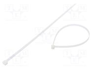 Cable tie; L: 380mm; W: 7.6mm; polyamide; 533N; natural; Ømax: 102mm FIX&FASTEN