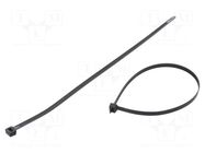 Cable tie; L: 380mm; W: 7.6mm; black; polyamide; 667N; Ømax: 102mm FIX&FASTEN