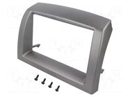 Radio frame; Lancia; 2 DIN; silver 4CARMEDIA
