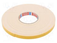 Tape: fixing; W: 15mm; L: 25m; Thk: 1.1mm; double-sided; acrylic; 200% TESA