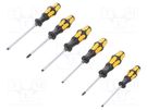 Kit: screwdrivers; for impact,assisted with a key; 6pcs. WERA