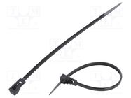 Cable tie; multi use; L: 150mm; W: 3.6mm; polyamide; 177N; black FIX&FASTEN