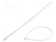 Cable tie; multi use; L: 280mm; W: 4.8mm; natural; polyamide; 222N FIX&FASTEN