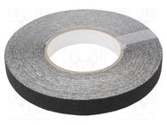 Tape: marking; black; L: 18m; W: 18mm; antislip,self-adhesive 