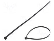 Cable tie; L: 380mm; W: 7.6mm; black; polyamide; 533N; Ømax: 102mm FIX&FASTEN