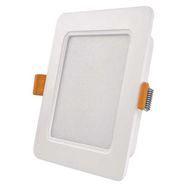 LED recessed luminaire RUBIC, square, white, 9W, neutral white, EMOS