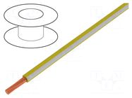 Wire; H05V-K,LgY; stranded; Cu; 1mm2; PVC; yellow-white; 300V,500V BQ CABLE