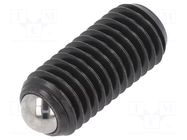 Ball latch; steel; Thread: M12; 26mm; F1: 26N; F2: 49N; Cut: hex key ELESA+GANTER