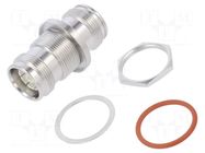 Coupler; for panel mounting,screwed; straight TELEGÄRTNER