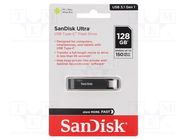 Pendrive; USB 3.1; 128GB; R: 150MB/s; ULTRA USB; USB C SANDISK