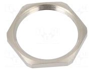 Nut; PG21; brass; Thk: 3.5mm; Spanner: 32mm; Thread: PG; GM-MS HUMMEL