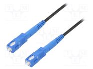 Fiber patch cord; SC/UPC,both sides; 50m; LSZH; black QOLTEC