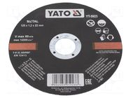 Cutting wheel; Ø: 125mm; Disc thick: 1.2mm; metal,steel; 22mm YATO