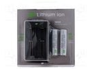 Charger: for rechargeable batteries; Li-Ion; 3.6/3.7V; 1A; 5VDC GP