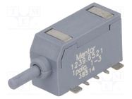 Switch: push-button; Pos: 2; SPDT; 0.5A/60VAC; 0.5A/60VDC; ON-(ON) MENTOR