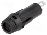 Fuse holder; 5x20mm; 10A; on panel; black; FPG3; 250VAC; UL94V-0 SCHURTER