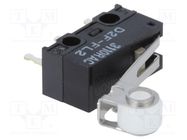 Microswitch SNAP ACTION; 3A/125VAC; SPDT; ON-(ON); Pos: 2; D2F OMRON Electronic Components