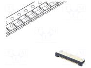 Connector: FFC/FPC; SMT; PIN: 14; Contacts: copper; tinned; 1mm; ZIF CONNFLY