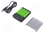 Charger: for rechargeable batteries; Ni-MH; Size: AA,AAA GP