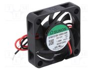 Fan: DC; axial; 12VDC; 40x40x10mm; 16.99m3/h; 33.7dBA; ball bearing SUNON