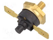 Sensor: thermostat; NC; 90°C; 16A; 250VAC; connectors 6,3mm; ±15°C TOMIC