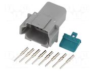 Connector: wire-wire; plug; male; AT; PIN: 8; IP67,IP69K; for cable AMPHENOL