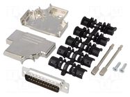 Connector: D-Sub; PIN: 25; plug; male; soldering; for cable; black ENCITECH