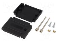 Enclosure for connectors: D-Sub adapters; Locking: screws; black ENCITECH