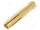 Contact; female; copper alloy; gold-plated; 4mm2; 12AWG; bulk; 16A DEGSON ELECTRONICS