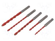 Drill set; steel; plastic cassette; PROFI MULTICUT; 5pcs. ALPEN-MAYKESTAG