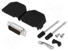 D-Sub; PIN: 15; plug; male; soldering; for cable; Kit: complete set ENCITECH