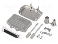 Connector: D-Sub; PIN: 25; plug; female; soldering; for cable; black ENCITECH