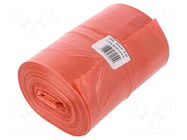 Trash bags; polyetylene LD; red; 60l; 50pcs. PLAST