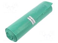 Trash bags; polyetylene LD; green; 160l; 10pcs. PLAST