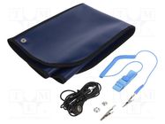 Portable service kit; ESD; L: 0.6m; W: 0.6m; blue (dark) STATICTEC