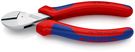 KNIPEX 73 05 160 X-Cut® Compact Diagonal Cutter high lever transmission with multi-component grips chrome-plated 160 mm