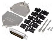 Connector: D-Sub; PIN: 25; plug; male; soldering; for cable; black ENCITECH