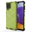 Honeycomb Case armor cover with TPU Bumper for Samsung Galaxy A22 4G green, Hurtel