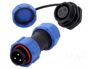 Connector: circular; male + female; PIN: 3; 500V; 3A; IP67 CONNFLY