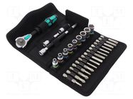 Wrench-set; 6-angles,socket spanner; Mounting: 1/4"; Zyklop WERA