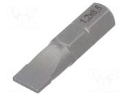 Screwdriver bit; slot; 6.5x1.2mm; Overall len: 25mm; STANDARD WIHA